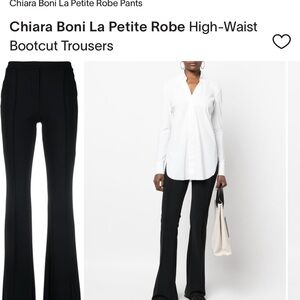 Chaira Boni Petite Robe Boot cut ponte Pants Black size 0/SX New w tag
